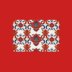 Свитшот хлопковый мужской Узор красно-синий на белом фоне, цвет: красный — фото 2