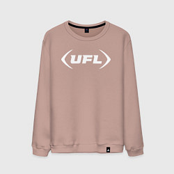 Свитшот хлопковый мужской Ufl logo, цвет: пыльно-розовый