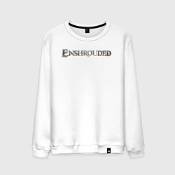 Свитшот хлопковый мужской Enshrouded logo, цвет: белый