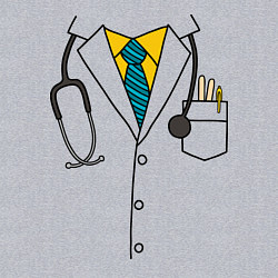 Свитшот хлопковый мужской Халат врача, цвет: меланж — фото 2