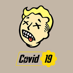 Свитшот хлопковый мужской Vault boy - covid 19, цвет: миндальный — фото 2