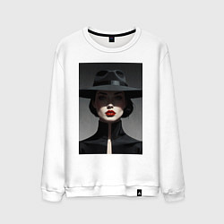 Мужской свитшот Нуар алые губы