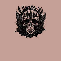 Свитшот хлопковый мужской Mysterious skull, цвет: пыльно-розовый — фото 2