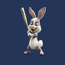 Свитшот хлопковый мужской Заяц спортивный, цвет: тёмно-синий — фото 2