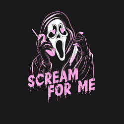 Свитшот хлопковый мужской Ghostface scream for me, цвет: черный — фото 2