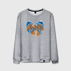 Свитшот хлопковый мужской Wu-tang knicks, цвет: меланж