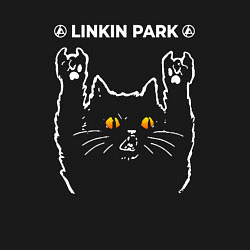 Свитшот хлопковый мужской Linkin Park 2024 rock cat, цвет: черный — фото 2