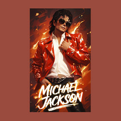 Свитшот хлопковый мужской Michael Jackson in the red jacket, цвет: кирпичный — фото 2