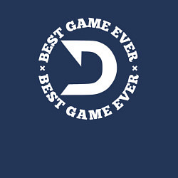 Свитшот хлопковый мужской Символ Deadlock и круглая надпись best game ever, цвет: тёмно-синий — фото 2