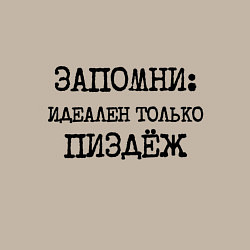 Свитшот хлопковый мужской Запомни: идеален только пиздеж, цвет: миндальный — фото 2