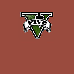 Свитшот хлопковый мужской Grand Theft Auto V logo, цвет: кирпичный — фото 2