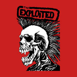 Свитшот хлопковый мужской The exploited skull, цвет: красный — фото 2