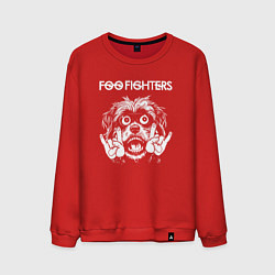 Свитшот хлопковый мужской Foo Fighters rock dog, цвет: красный