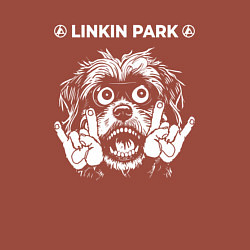 Свитшот хлопковый мужской Linkin Park 2024 rock dog, цвет: кирпичный — фото 2