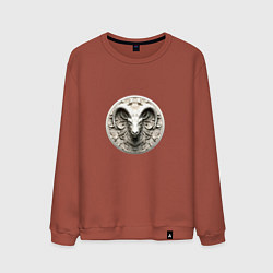 Свитшот хлопковый мужской Козерог знак западного зодиака, цвет: кирпичный