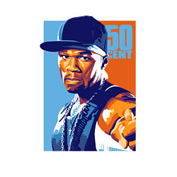 Свитшот хлопковый мужской 50 cent rapper, цвет: белый — фото 2