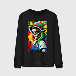 Свитшот хлопковый мужской Girl witch - pop art, цвет: черный