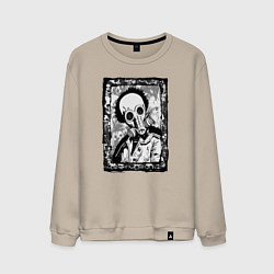 Свитшот хлопковый мужской Gaslight Grin, цвет: миндальный