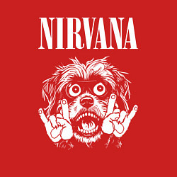 Свитшот хлопковый мужской Nirvana rock dog, цвет: красный — фото 2