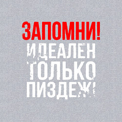 Свитшот хлопковый мужской Запомни - идеально только вранье, цвет: меланж — фото 2