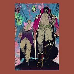 Свитшот хлопковый мужской Ван-Пис Роджер Гол Д, цвет: кирпичный — фото 2