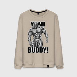 Свитшот хлопковый мужской Ronnie Coleman- yeah buddy, цвет: миндальный