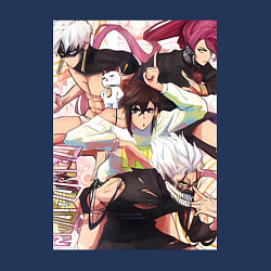 Свитшот хлопковый мужской Дандадан: Момо Аясэ, цвет: тёмно-синий — фото 2