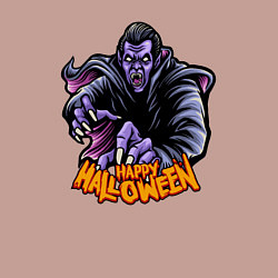 Свитшот хлопковый мужской Хэллоуин вампир, цвет: пыльно-розовый — фото 2