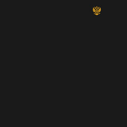 Свитшот хлопковый мужской Кто к нам с мечом придет герб желтый текст круглый, цвет: черный — фото 2