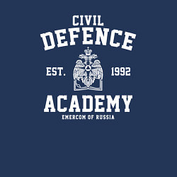 Свитшот хлопковый мужской Академия Гражданской Защиты МЧС России - АГЗ, цвет: тёмно-синий — фото 2