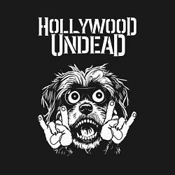 Свитшот хлопковый мужской Hollywood Undead rock dog, цвет: черный — фото 2