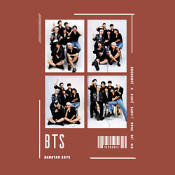 Свитшот хлопковый мужской Bts selfie, цвет: кирпичный — фото 2