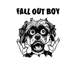 Свитшот хлопковый мужской Fall Out Boy - rock dog, цвет: белый — фото 2