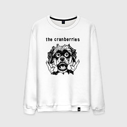 Свитшот хлопковый мужской The Cranberries - rock dog, цвет: белый