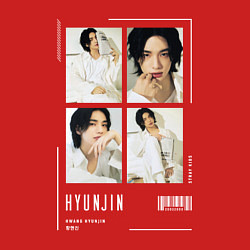 Свитшот хлопковый мужской Hyunjin stray kids cute, цвет: красный — фото 2