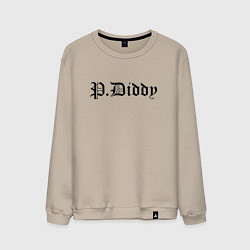 Свитшот хлопковый мужской Rapper P Diddy - meme, цвет: миндальный