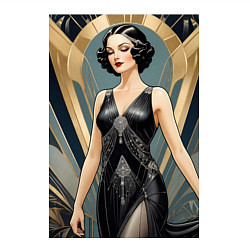 Свитшот хлопковый мужской Девушка ар-деко, цвет: белый — фото 2