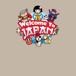 Свитшот хлопковый мужской Добро пожаловать в Японию, цвет: миндальный — фото 2