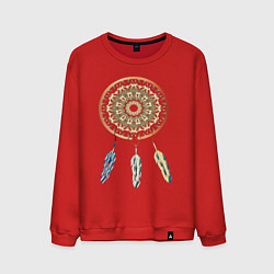 Свитшот хлопковый мужской Ловец сновидений, цвет: красный
