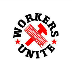 Свитшот хлопковый мужской Работники клавиатуры, цвет: белый — фото 2