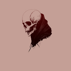 Свитшот хлопковый мужской Череп с острыми клыками, цвет: пыльно-розовый — фото 2