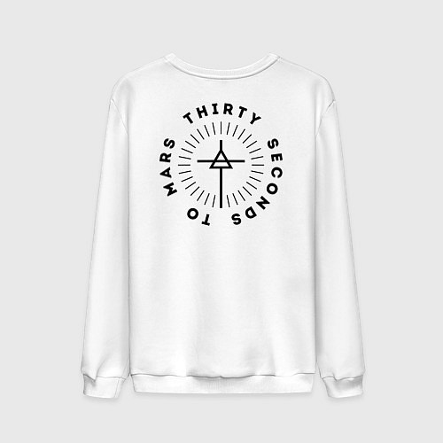 Мужской свитшот 30 Seconds to Mars: logo / Белый – фото 2