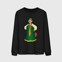 Свитшот хлопковый мужской Баба, цвет: черный