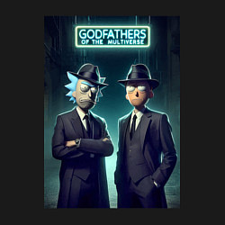 Свитшот хлопковый мужской Rick and Morty godfathers of the multiverse, цвет: черный — фото 2