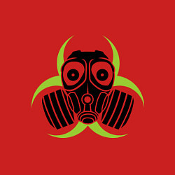 Свитшот хлопковый мужской Радиация и противогаз, цвет: красный — фото 2