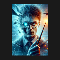 Свитшот хлопковый мужской Harry Potter - wizard with magic stick, цвет: черный — фото 2