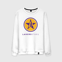 Свитшот хлопковый мужской Lakers stars, цвет: белый