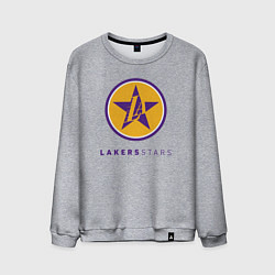 Свитшот хлопковый мужской Lakers stars, цвет: меланж