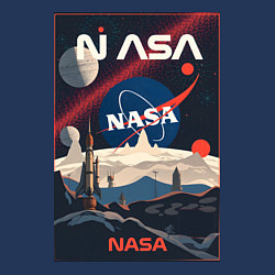 Свитшот хлопковый мужской NASA ретро, цвет: тёмно-синий — фото 2