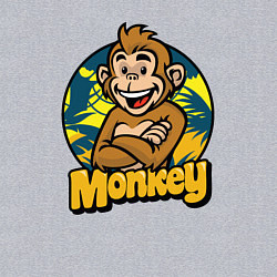 Свитшот хлопковый мужской Monkey jungle, цвет: меланж — фото 2